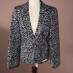 White House Black Market Leopard Print Jacket
